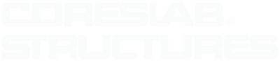 A logo for Coreslab Structures, an expert concrete and structural engineering firm providing innovative design, engineering, and construction services.